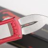 Microtech 157-10RD Exocet Money Clip Stonewashed, Red Handle - Image 4