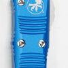 Microtech 238-4BL Troodon Mini SATIN Blade, Blue Handle - Image 4