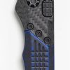 Heretic H100-8A-BRKBLU Wraith Black Tanto, Blue Handle - Image 4