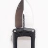 Microtech 157-4 Exocet SATIN Double Edge Blade, BLK Handles - Image 4