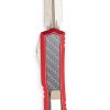 Microtech 206-13RDCFIS Makora D/E BRZ Carbon Fiber Inlay Red - Image 3