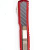 Microtech 206-13RDCFIS Makora D/E BRZ Carbon Fiber Inlay Red - Image 7
