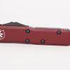 Microtech 231-1MR UTX-85 Black, Merlot Red Aluminum Handles - Image 4