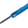 Microtech 138-1BL Troodon Black Double Edge w/ Blue Handle - Image 3