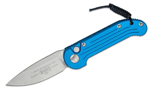 Microtech 135-10BL LUDT Stonewashed Blue