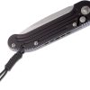 Microtech 135-10 LUDT Stonewashed Plain Blade, Black Handles - Image 4