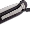Microtech 135-10 LUDT Stonewashed Plain Blade, Black Handles - Image 3