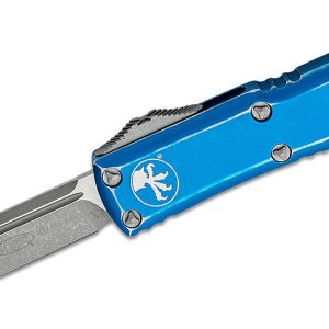 Microtech 231-10DBL UTX-85 Apocalyptic Distressed Blue