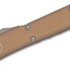 Microtech 123-4TA Ultratech AUTO OTF Knife 3.46" Satin Plain Tanto Blade, Tan Aluminum Handle - Image 3