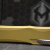 Heretic Knives Cleric Tanto OTF Auto Knife Tan Handle 3.5" - Image 9