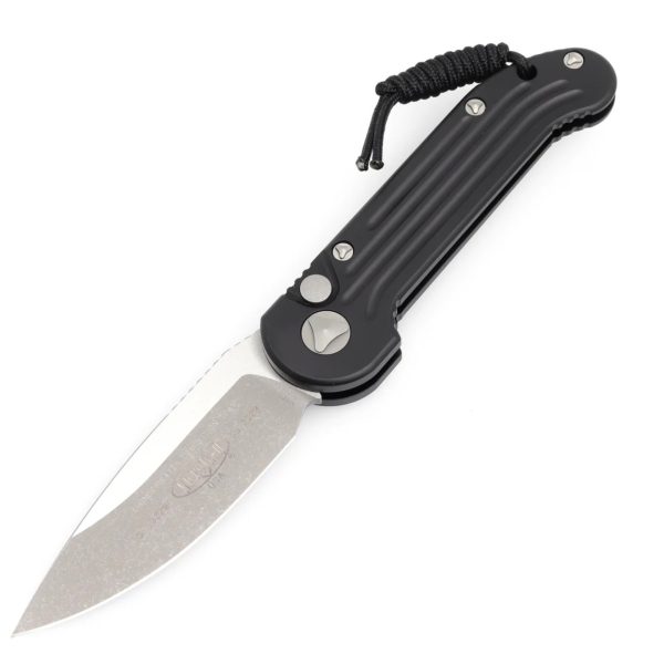 Microtech 135-10AP LUDT Apocalyptic, Black Aluminum Handles