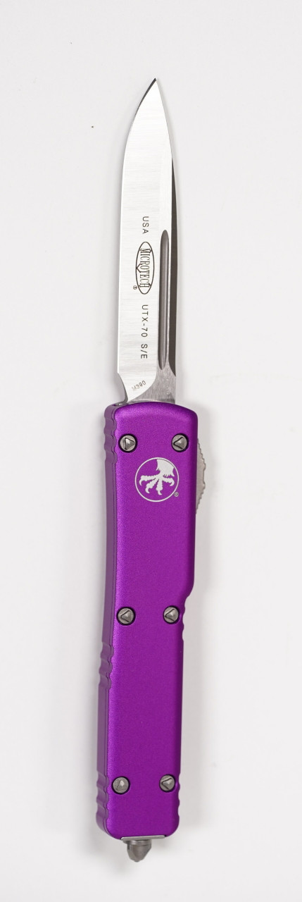 Microtech 148-4VI UTX-70 Satin, Violet Handles