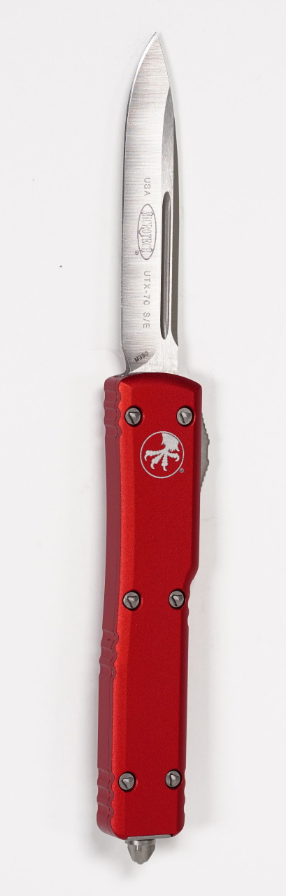 Microtech 148-4RD UTX-70 Satin, RED Handles