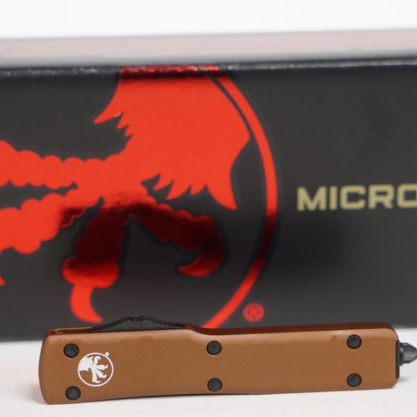 Microtech 142-1TA Combat Troodon Black, Tan Aluminum Handle