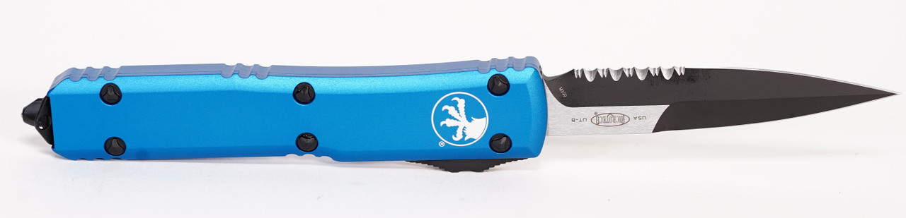 Microtech 120-2BL Ultratech Black, Blue Aluminum Handle