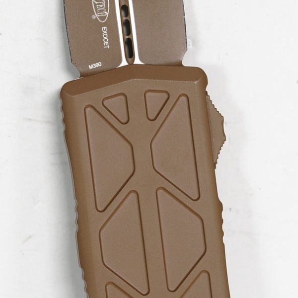 Microtech 157-1CTA Exocet Black, Cerakote Tan Handles