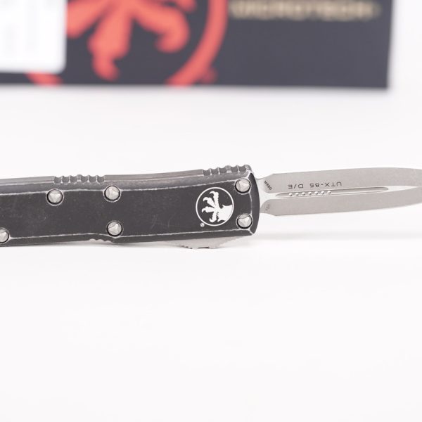 Microtech 232-10DBK UTX-85 Apocalyptic D/E, BLK Distressed