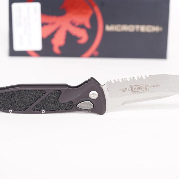 Microtech 160A-11 Socom Elite Stonewashed, Black Handles