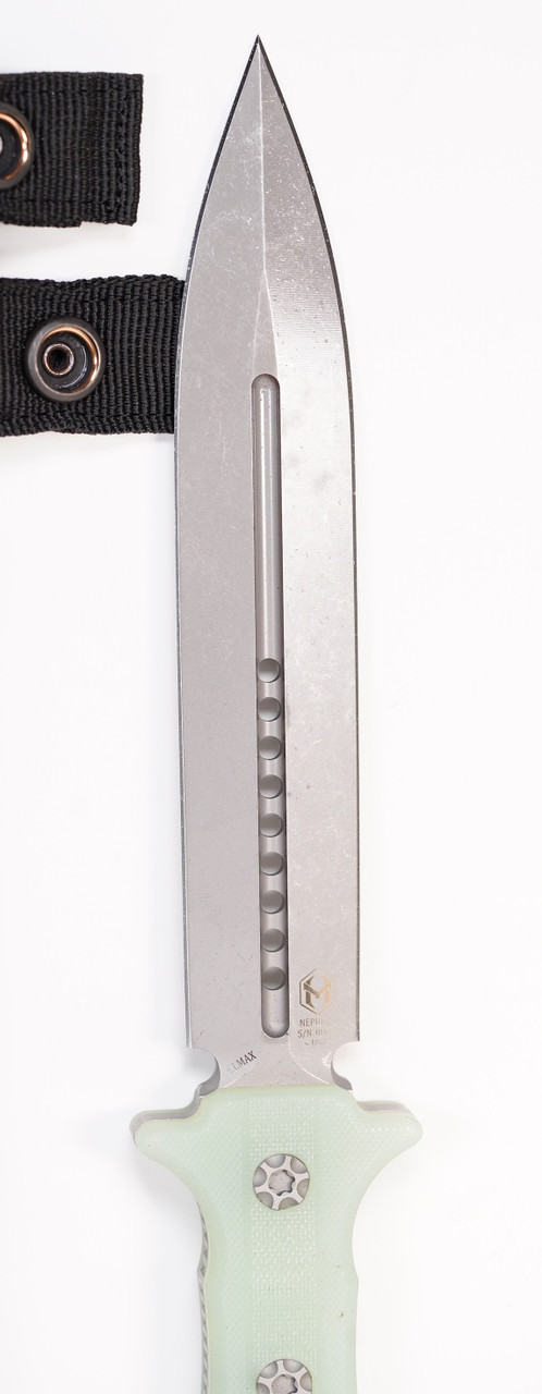 Heretic Nephilim Battleworn Double Edge, Jade G10 Scales - Image 3