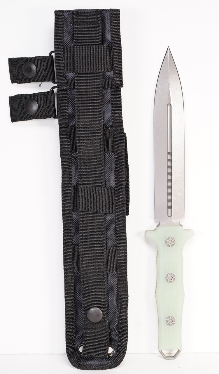Heretic Nephilim Battleworn Double Edge, Jade G10 Scales - Image 8