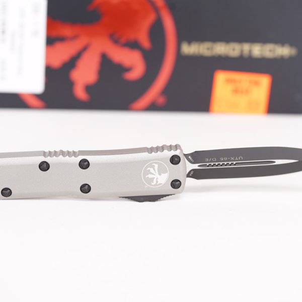 Microtech 232-1TG UTX-85 Black D/E, Titanium Gray Handles