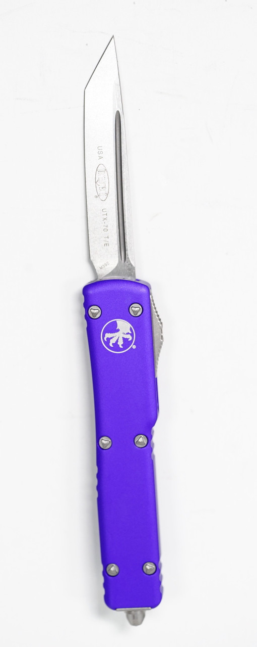 Microtech 149-10PU UTX-70 Stonewash, Purple Handle