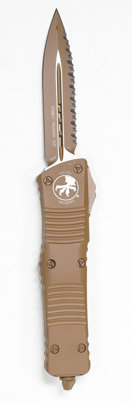 Microtech 142-3CTA Combat Troodon Cerakote Tan Handle