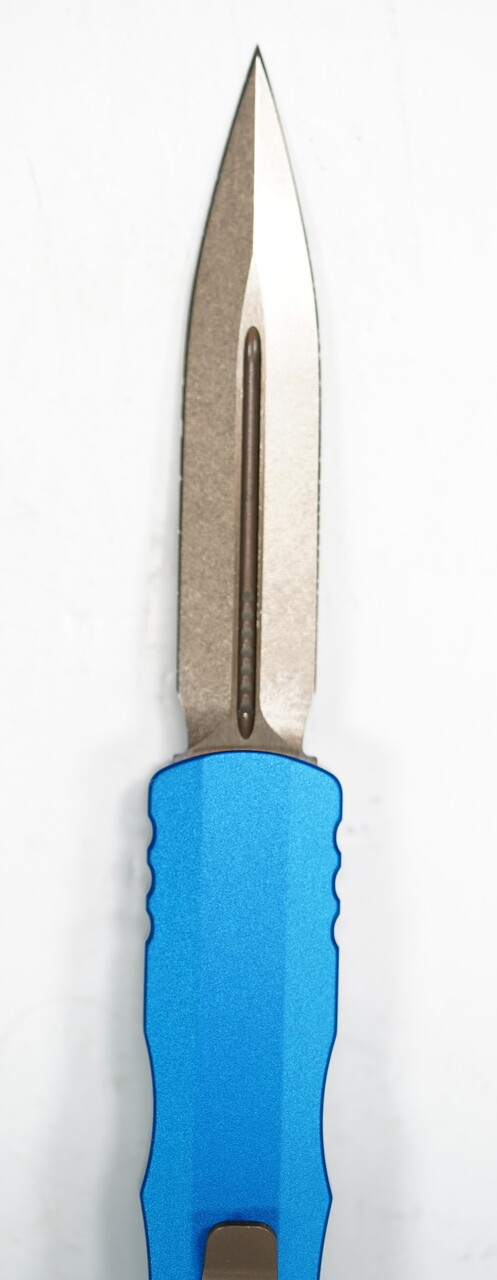 Microtech 225-13BL Dirac Double Edge Bronze & Blue - Image 6
