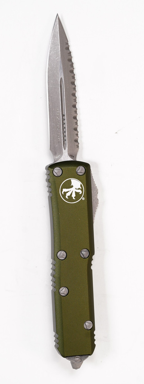 Microtech 232-12APOD UTX-85 Apocalyptic, OD Green Handles