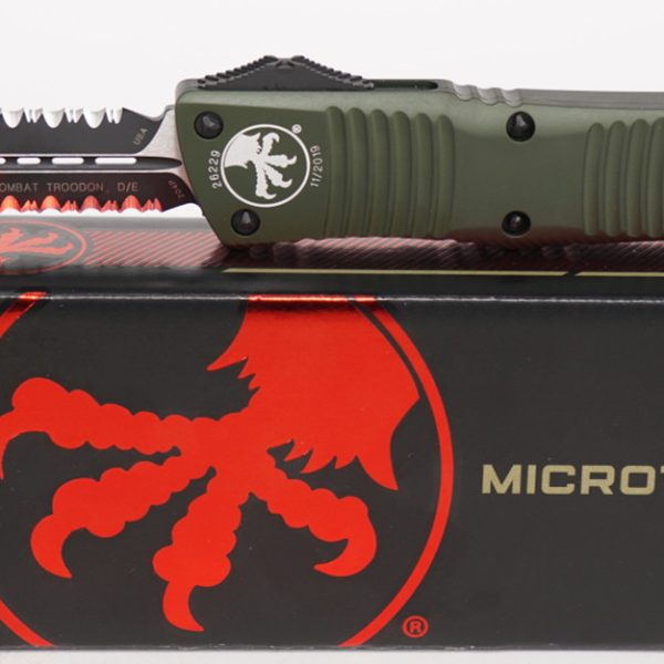 Microtech 142-2OD Combat Troodon Black, OD Green Handles