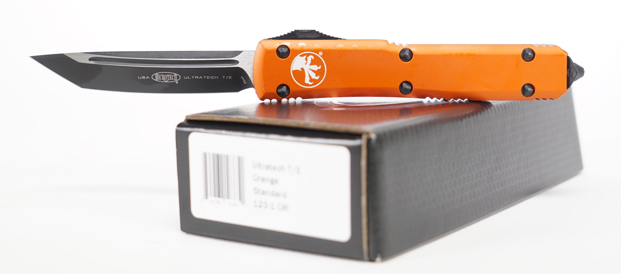 Microtech 123-1OR Ultratech Black, Orange Aluminum Handles
