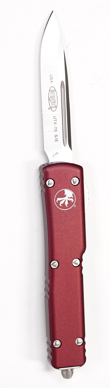 Microtech 148-4MR UTX-70 OTF AUTO Satin, Merlot Handle