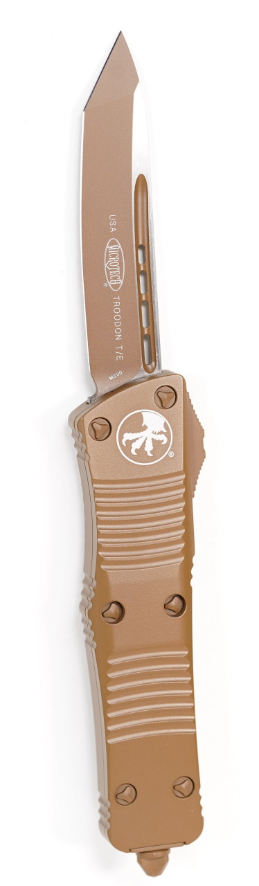 Microtech 140-1CTA Troodon Tanto Cerakote, Tan Handles