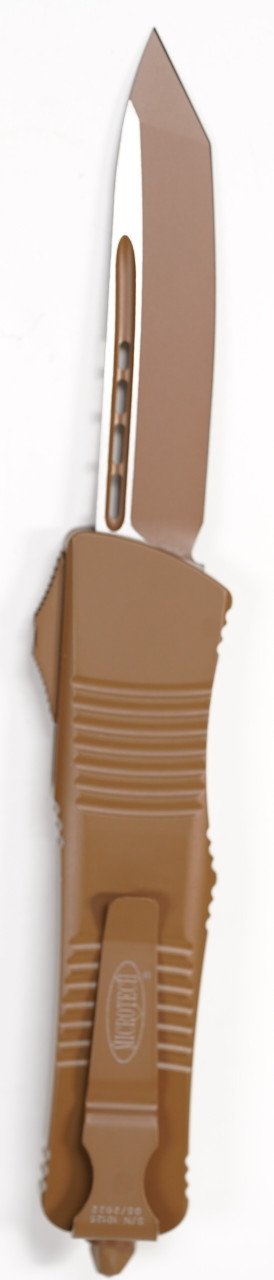 Microtech 140-1CTA Troodon Tanto Cerakote, Tan Handles - Image 2