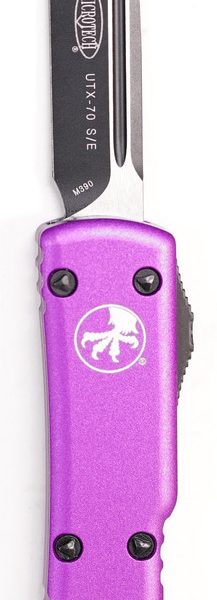 Microtech 148-1VI UTX-70 OTF AUTO Black Blade, Violet Handle