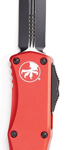 Microtech 702-1RD Hera Black DLC D/E Dagger, RED Handles