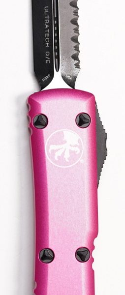 Microtech 122-3PK Ultratech Black Dagger Combo Blade, PINK