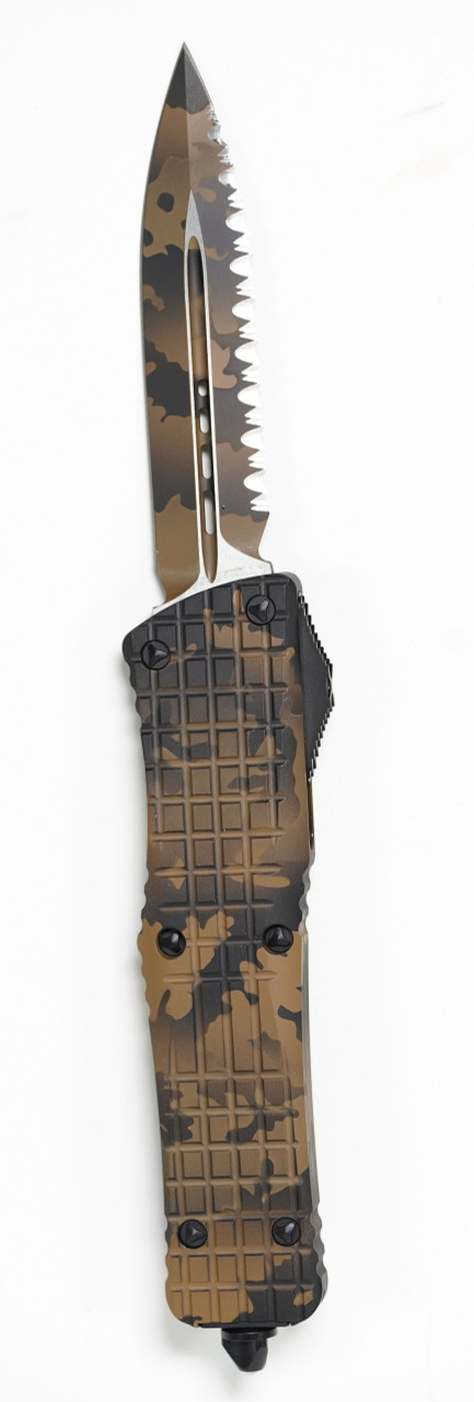 Microtech 142-3FCCS Combat Troodon Tan Camo, Tan Camo Frag