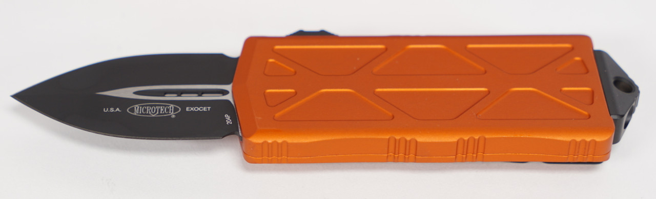 Microtech 157-1OR Exocet Money Clip Black, Orange Handles