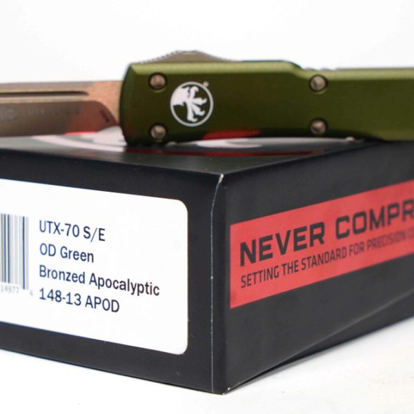 Microtech 148-13APOD UTX-70 Bronze Apocalyptic, OD Green
