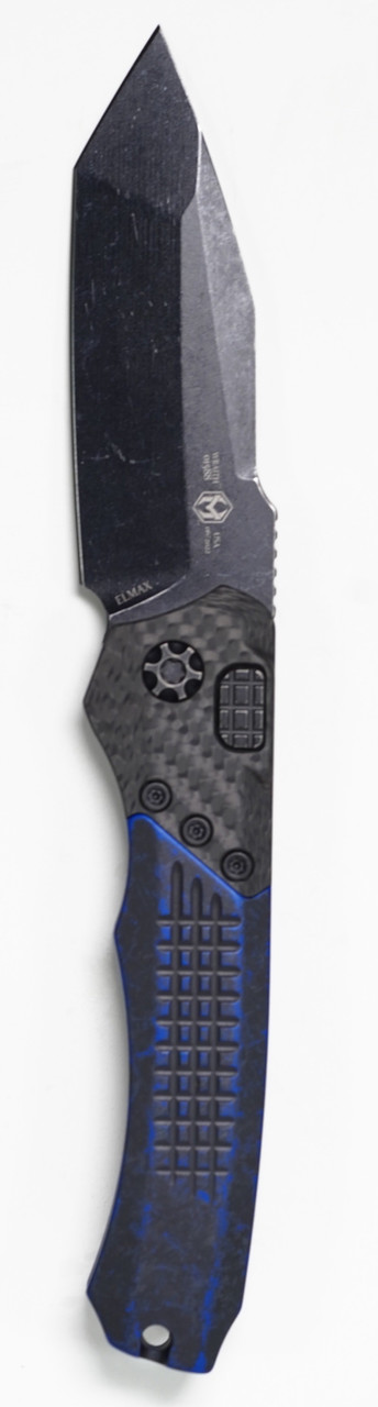 Heretic H100-8A-BRKBLU Wraith Black Tanto, Blue Handle