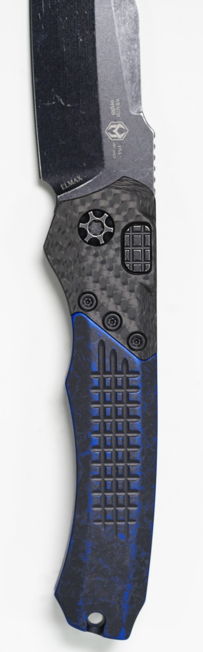 Heretic H100-8A-BRKBLU Wraith Black Tanto, Blue Handle - Image 4