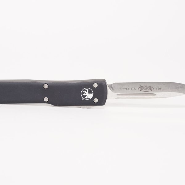 Microtech 148-4 UTX-70 Satin, Black Aluminum Handles