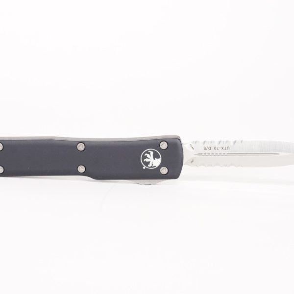 Microtech 147-5 UTX-70 Satin, Black Aluminum Handles