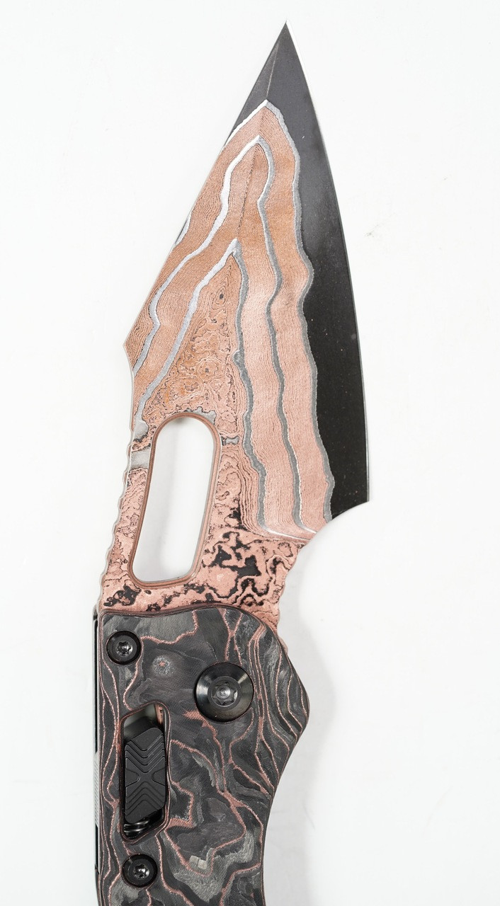 Microtech 169RL-16MS1 Stitch Baker Forge Damascus - Image 4