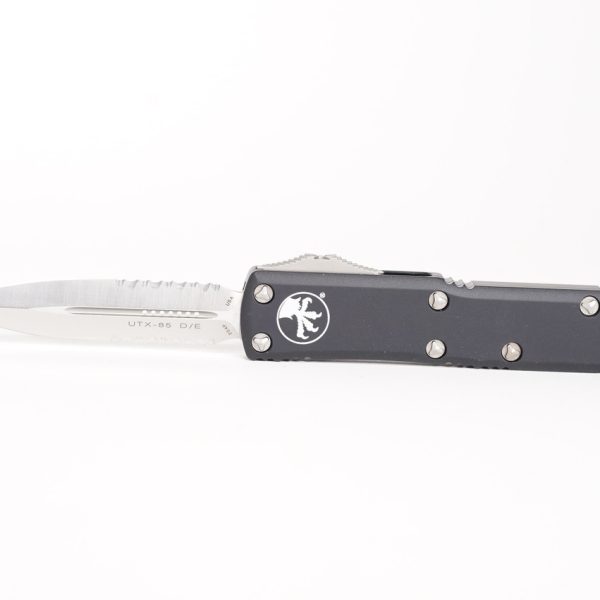 Microtech 232-5 UTX-85 Satin D/E Combo, Black Handles