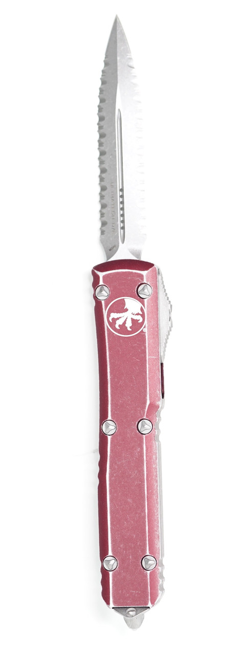 Microtech 122-D12DMR Ultratech Apoc Distressed Merlot