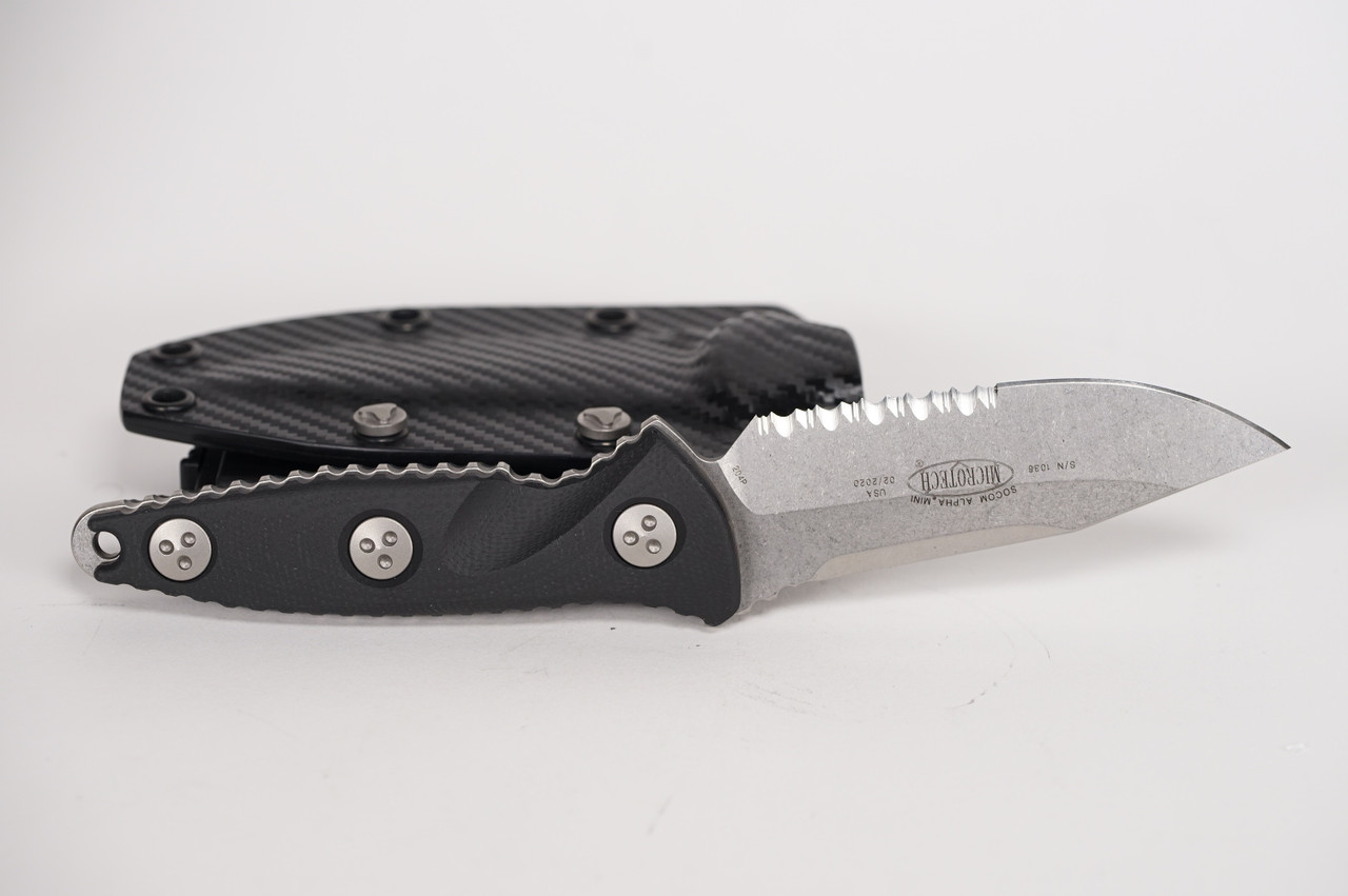 Microtech 113M-11 Socom Alpha Mini Stonewashed, G10 Handles - Image 2