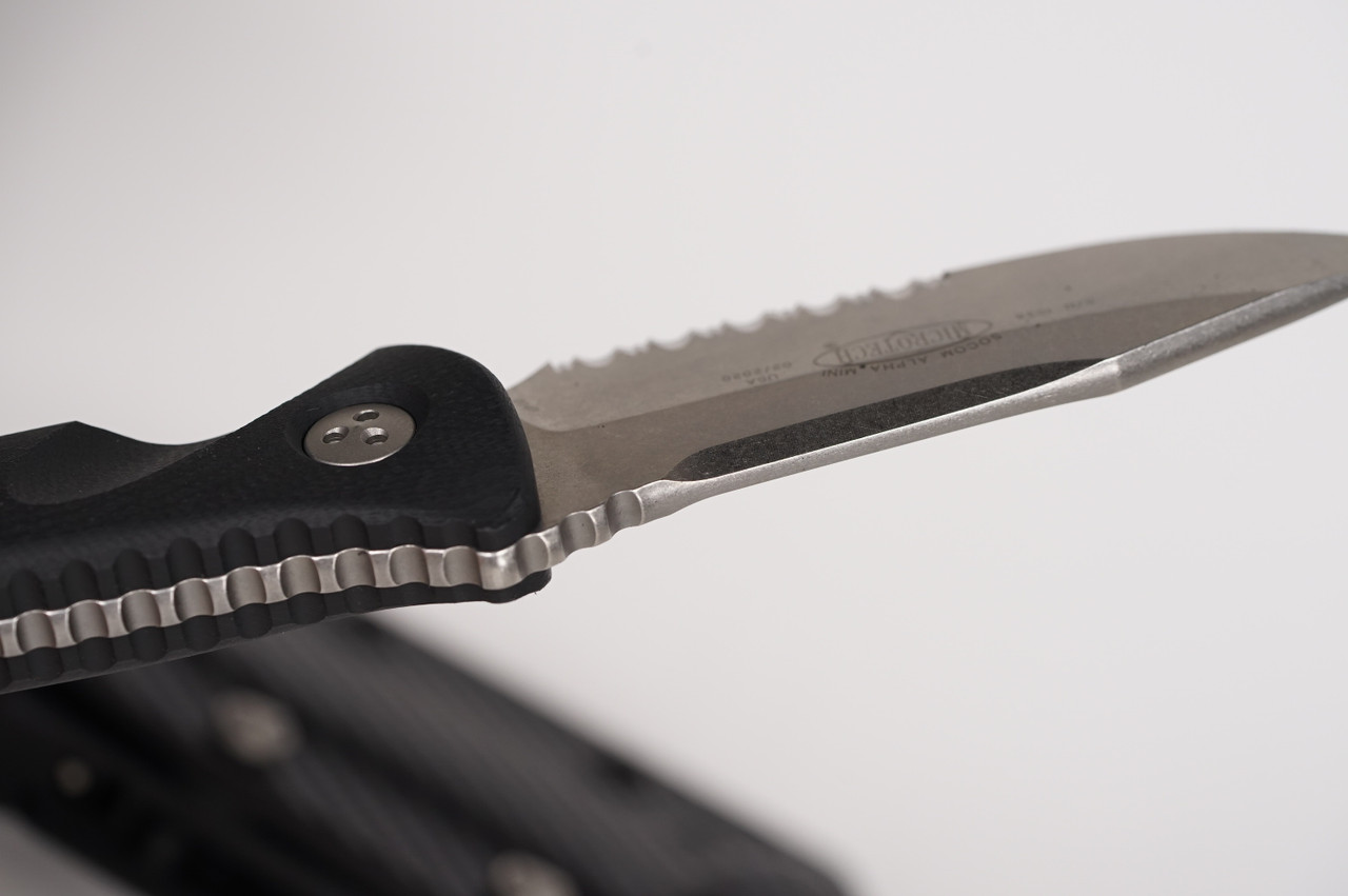 Microtech 113M-11 Socom Alpha Mini Stonewashed, G10 Handles - Image 4