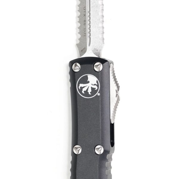 Microtech 232-D12 UTX-85 D/E Stonewash Serrated